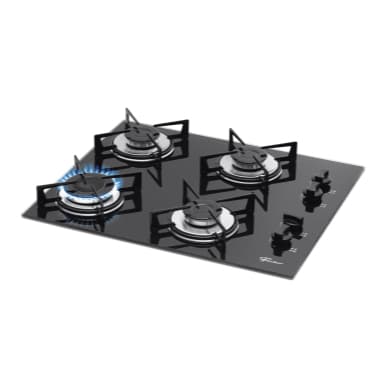 Fogão Cooktop a Gás 4Q Mesa em Vidro Fischer Bivolt