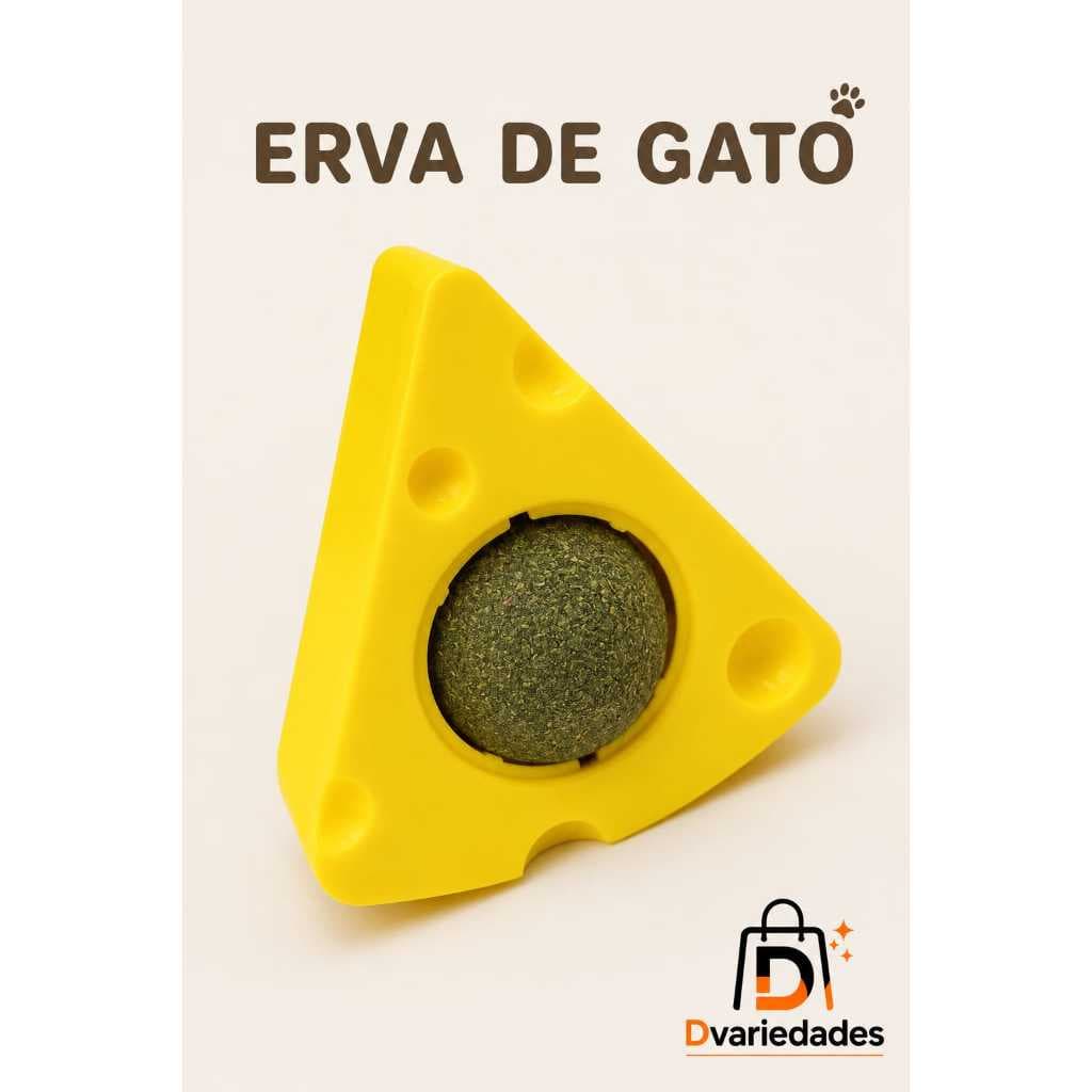 Erva de Gato Catnip Natural Brinquedo Interativo para Gatos com Bolinha Giratória