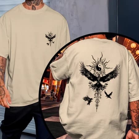 Camiseta masculina Estampada Over Infinity Passaro camisa 100% algodão confortavel premium envio imediato