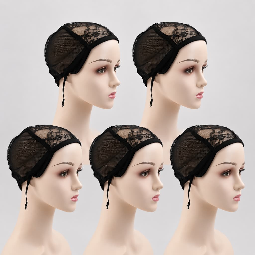 10 Toucas Para Tecer Peruca Lace Base Wig Para Confecção Preto