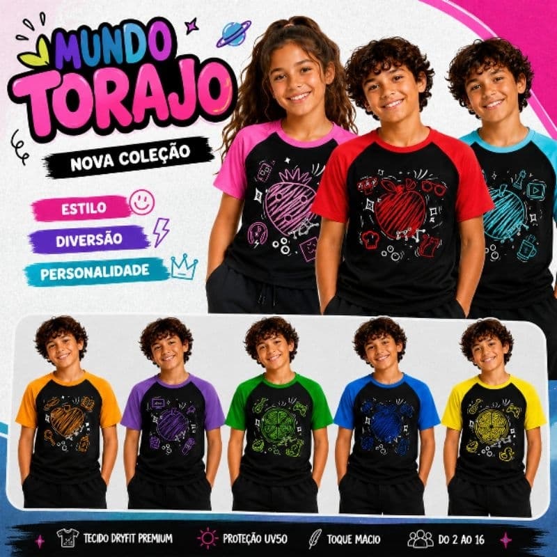 Camiseta Mundo Torajo Nova Coleção Camisa Torajo Morajo Linn Azedo, Margo Blusa