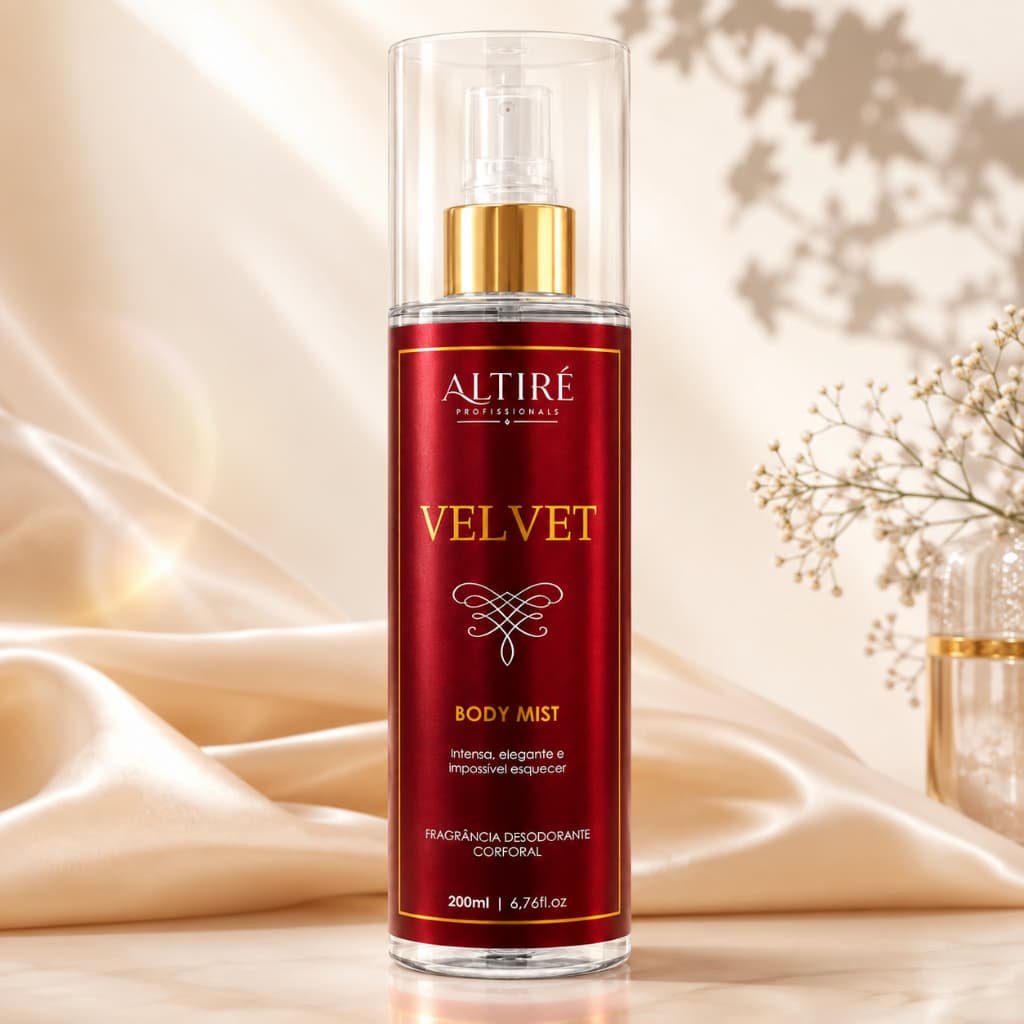 Perfume Corporal Body Mist Velvet Altiré 200ml Fragrância Feminina Doce Intensa Longa Duração Premium