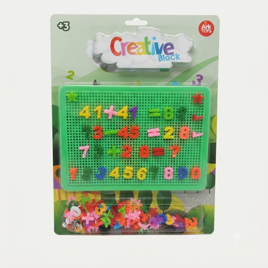 Brinquedo Educativo Alfabeto e Numeros Mosaico Infantil/Brinquedo Pedagógico Brinquedo Criativo Aprendendo e Brincando