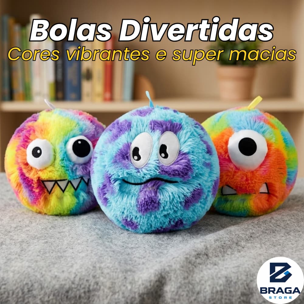 Bola de Pelúcia Maluca Inflável Colorida Brinquedo Antiestresse Para Apertar Esticar Criança e Bebê