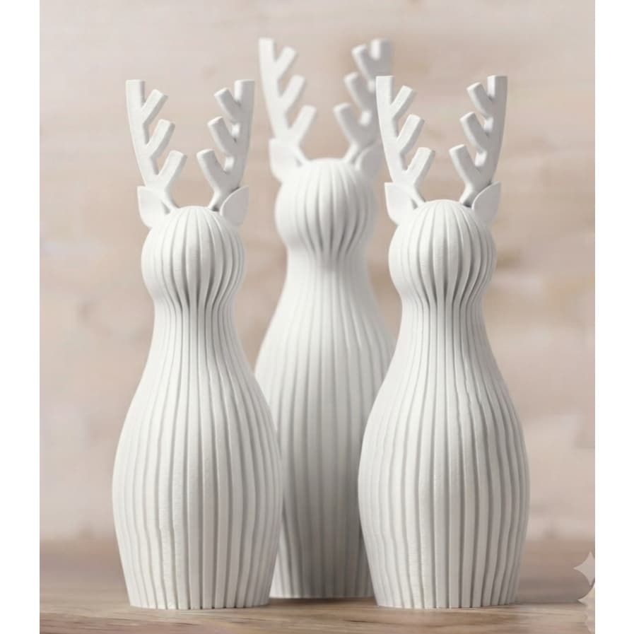 Trio de Renas Natalinas – Decoração Minimalista para sua Mesa Sala Escritório 🦌✨