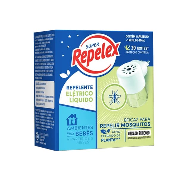 Repelente de mosquito elétrico eletronico de tomada insetos Refil extra 40ml Também para bebê