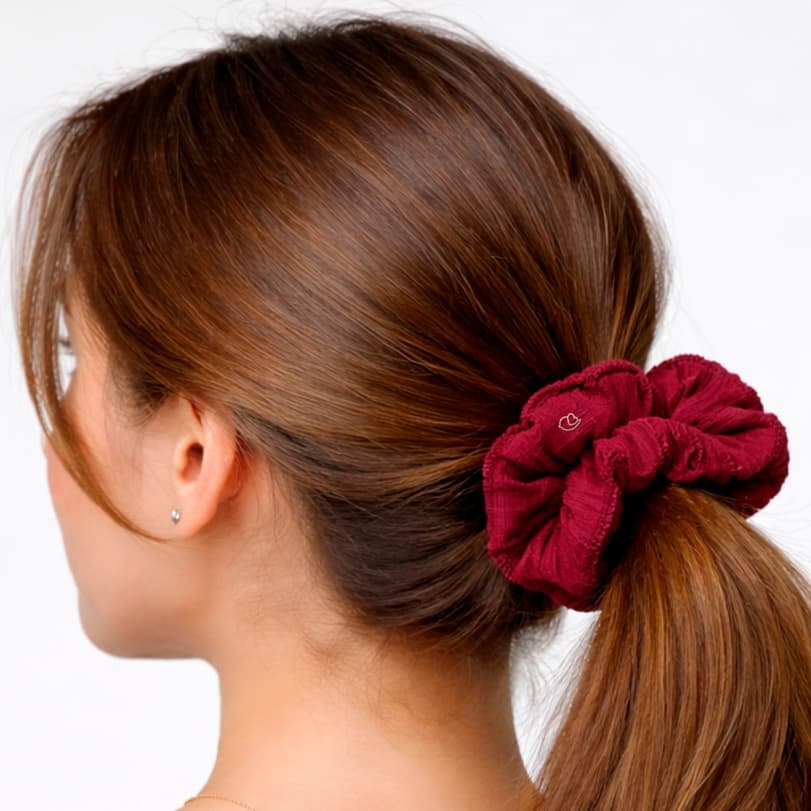 Xuxinha Scrunchie de Cabelo em Malha Canelada | Escolha sua Cor