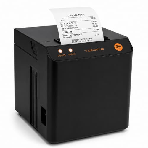 Impressora Térmica Tomate USB 48mm ESC/POS para PDV Cupom Não Fiscal Recibos Comprovantes 90mm/s