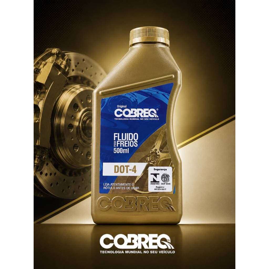 Fluido de Freio Cobreq DOT 4 500ml Original ABS Carros e Motos Alta performance