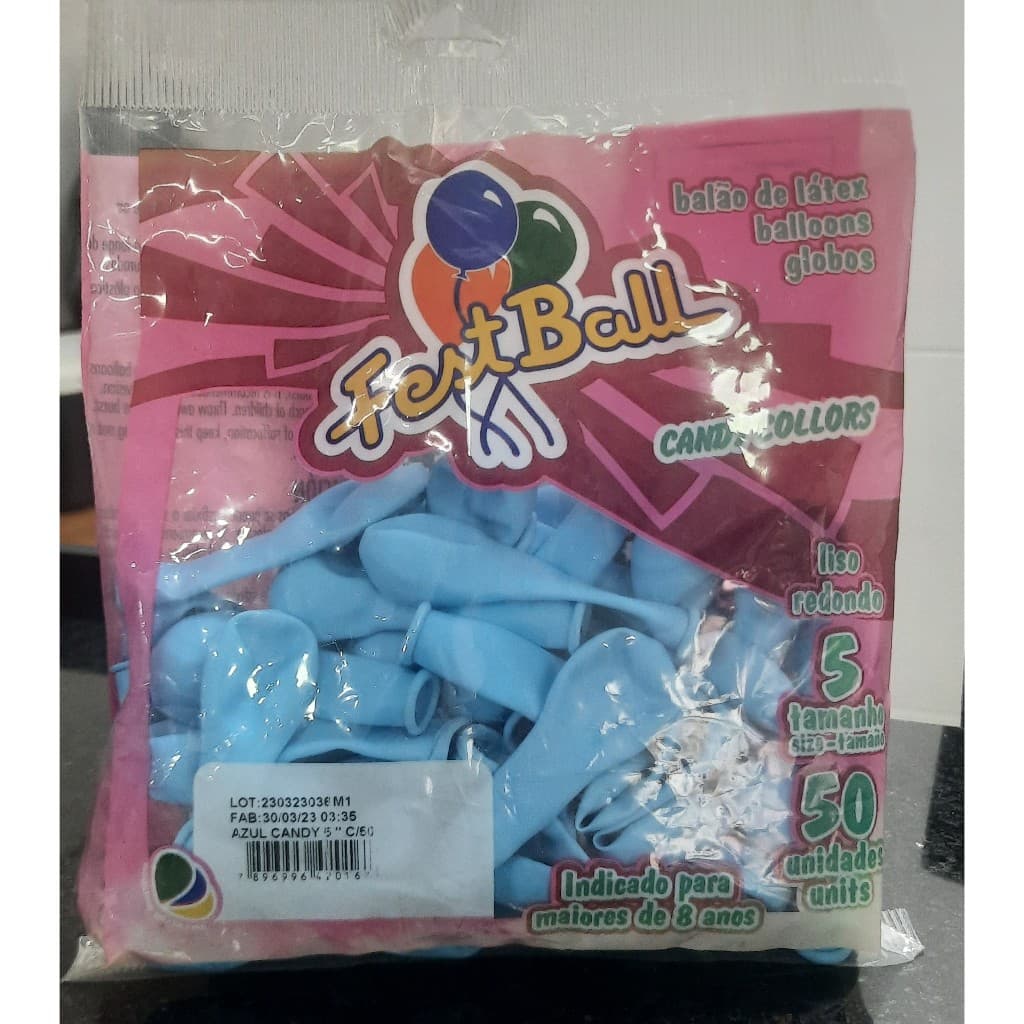 Balão de Festa Látex Premium - Cores Candy Colors (Tons Pastel) - kit com 187 unidades