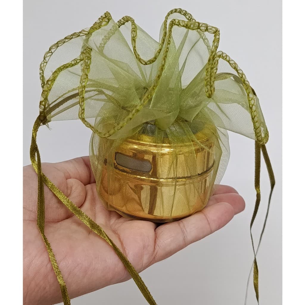Saquinho Redondo 28cm de Organza Transparente C/50Unidades P/Lembrancinhas E Decorações De Festas
