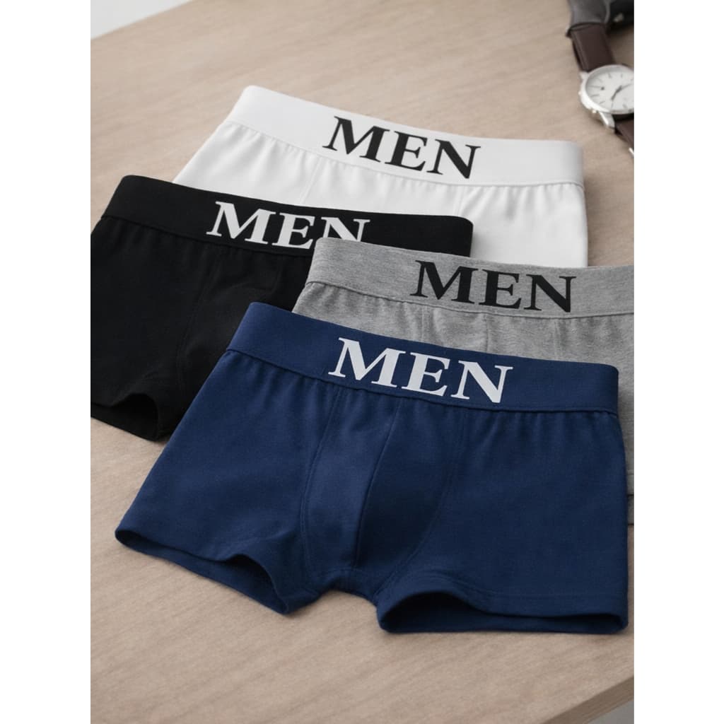 Kit Cuecas Boxer Men Sem Costura Premium Microfibra Casual Toque Macio Masculino PROMOÇÃO PAIS