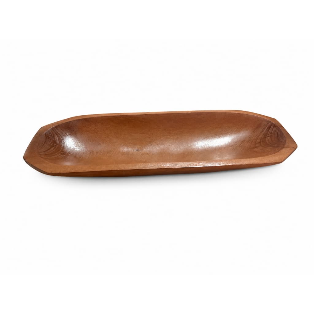 Gamela de Madeira Artesanal 30 x 15 cm – Petisqueira e Travessa para Servir