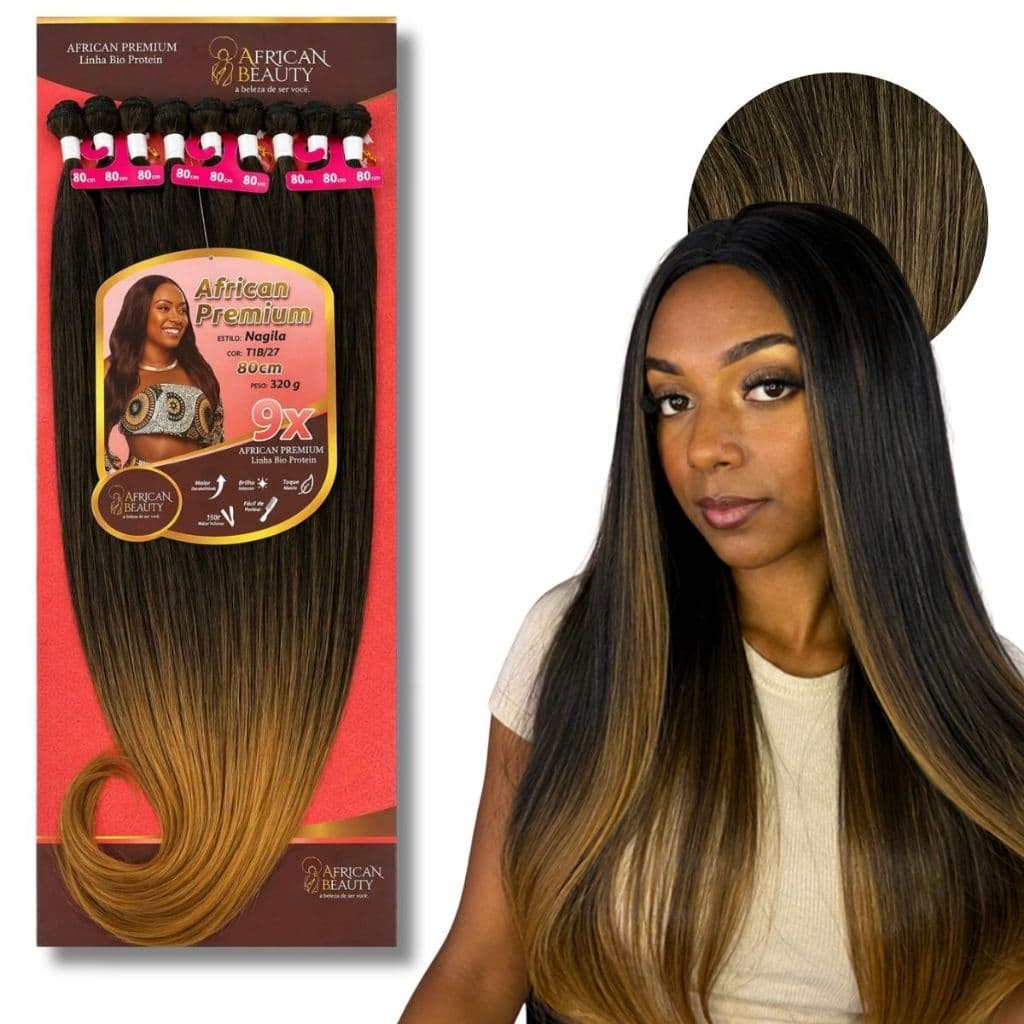Cabelo Tela Para Entrelace Liso E Longo 80cm 320g Toque Macio African Beauty