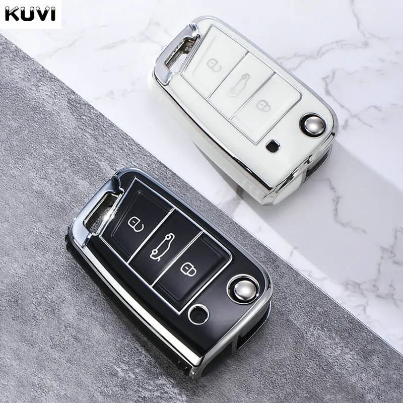Case Capa De Chave Vw Nivus Taos Polo T-cross Golf Mk7 Tera
