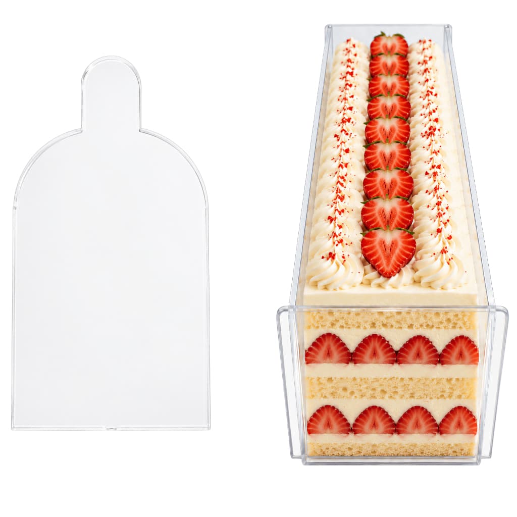 Porta Bolo Em Fatias Forma Caixa Slice Cake + Espátula Acrílico Transparente 3mm 30x10