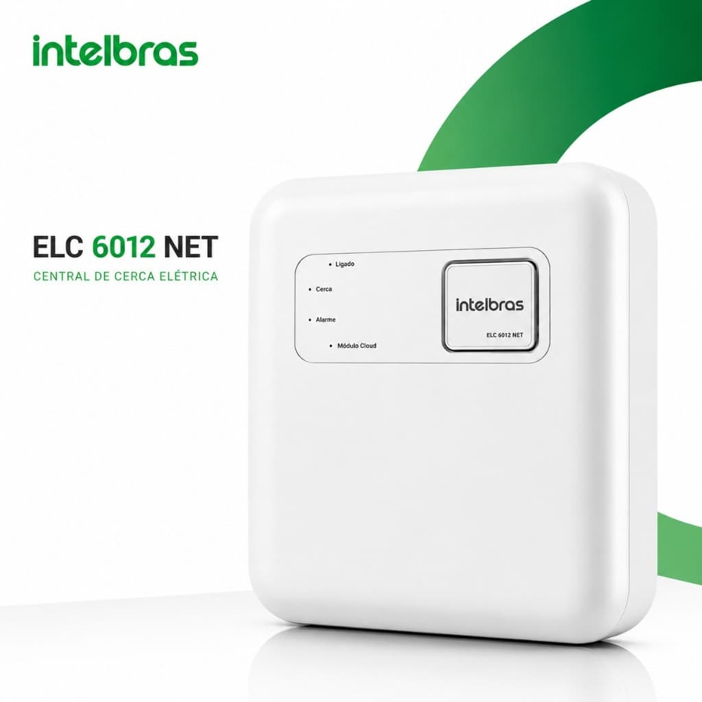 Central de cerca elétrica intelbras ELC 6012 Net Controle e monitoramento via aplicativo utilizando conexão Wi-Fi