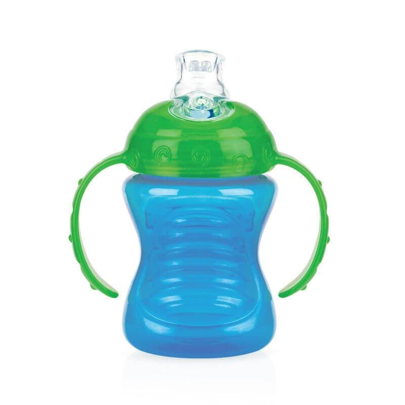 Copo Infantil com Alça e Super Bico de Silicone 240ml Nuby Antivazamento
