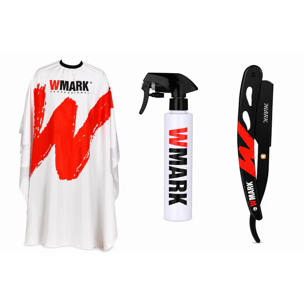 Kit Profissional WMARK para Barbearia – Capa + Borrifador + Navalhete