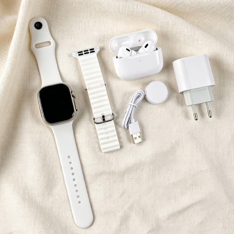 Smartwatch Relógio Inteligente TWS 2026 Novo X10 2.2 Polegada Para iOS Android Completo 4-Em-1 Fones De Ouvido Sem Fio