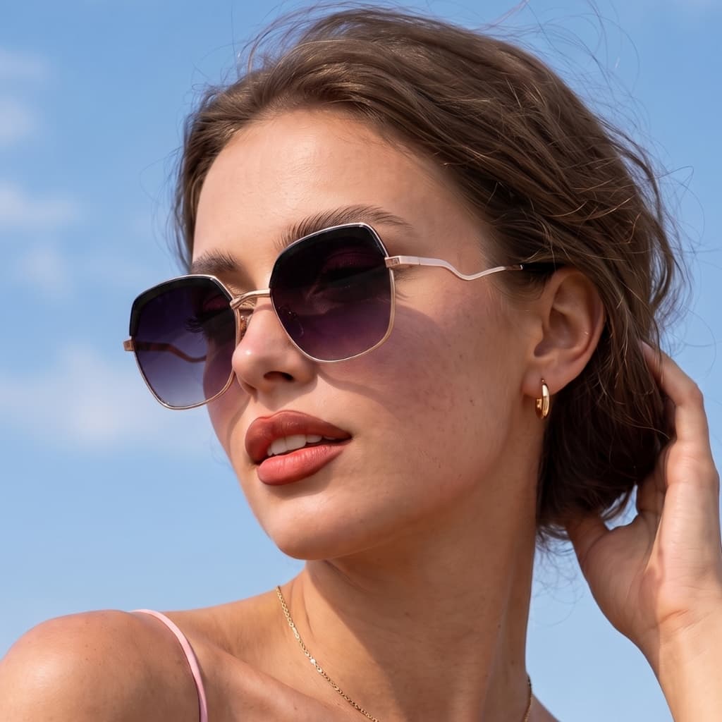 Óculos de Sol Quadrado Escuro Premium elegante Classico Vintage Fino Retro Tentencia uv400 Feminino