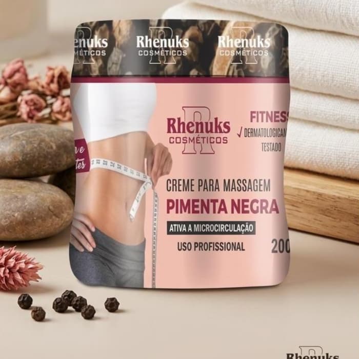 Creme para Massagem de Pimenta Negra 200g