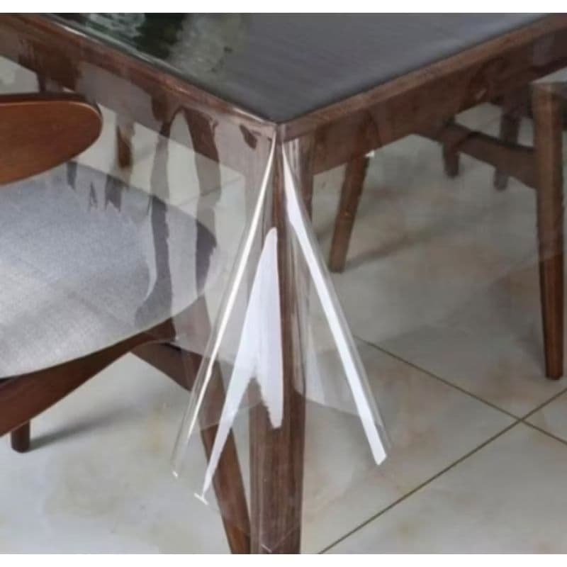 Protetor de Toalha de Mesa Transparente – PVC Resistente e Impermeável 210x140cm e 70x70cm
