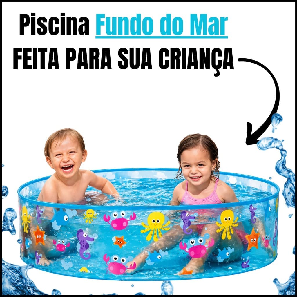 Piscina Inflável 500 Litros Crianças 152CM Colorida Praia Verão Infantil Água Criançãs Redonda