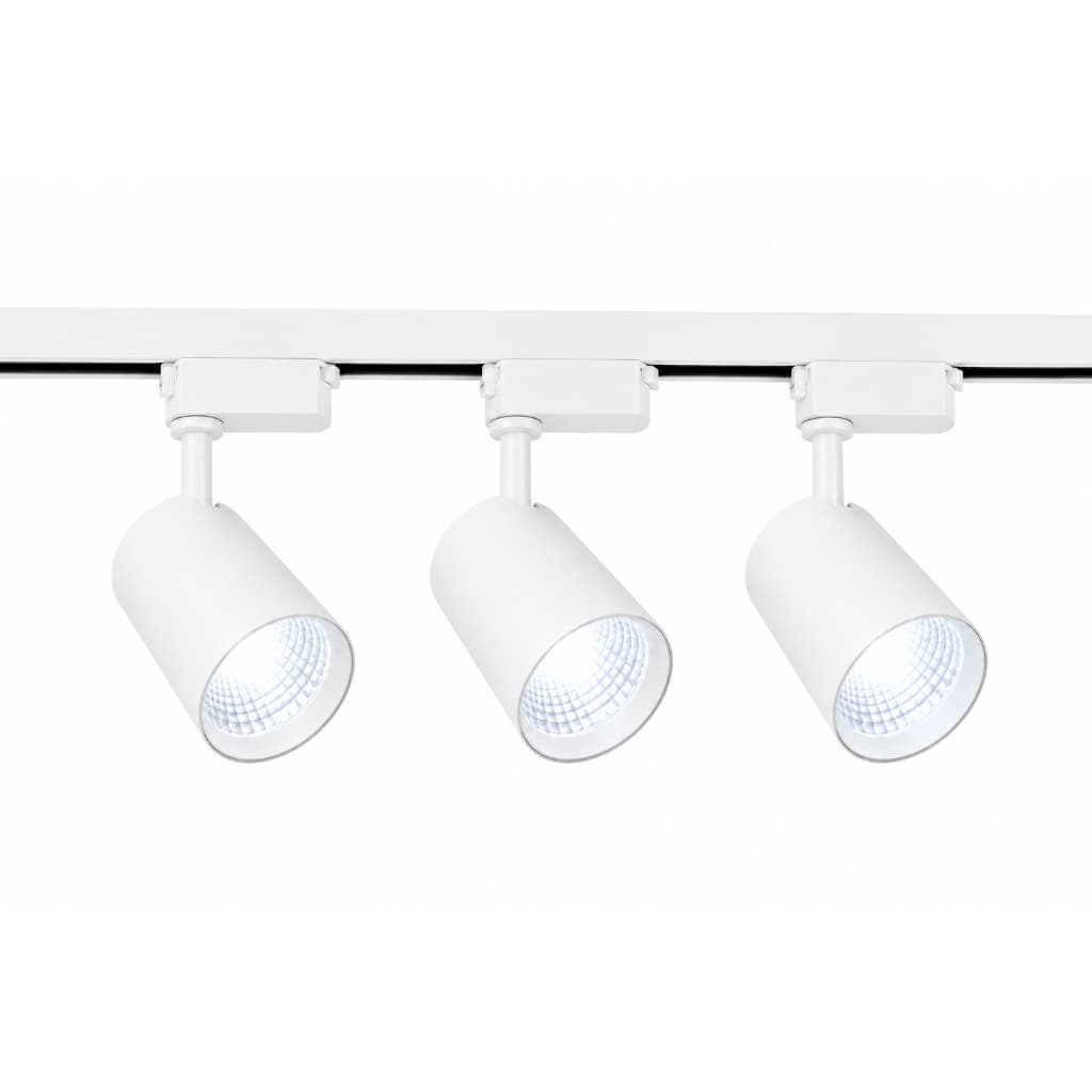 Kit trilho eletrificado com 3 spots 10W branco frio ou branco quente direcionável Mayler