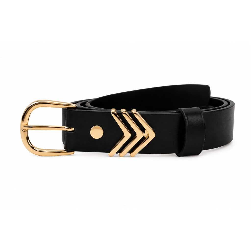 Cintos Femininos Fivela Metal Dourada Da Moda Blogueira Elegante Look Perfeito - Ingrid