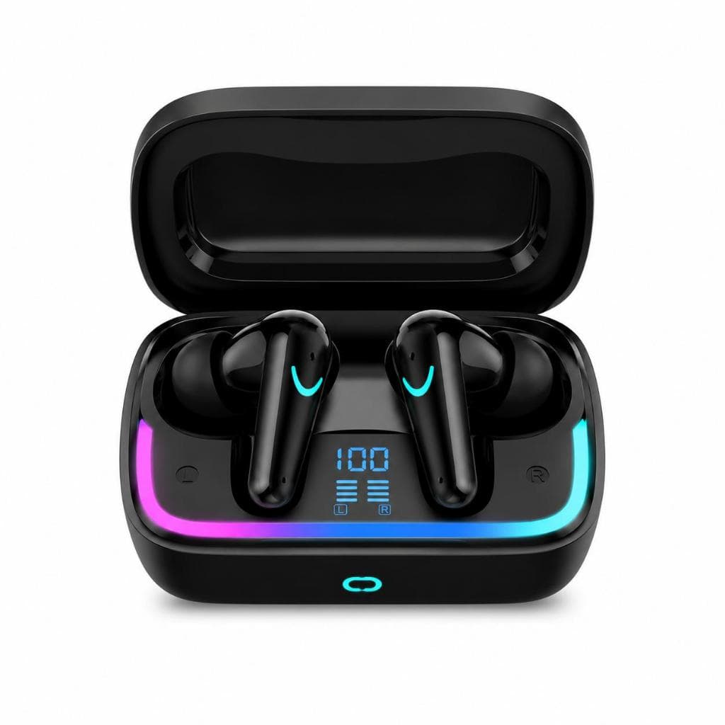 Fone Bluetooth TWS Sem Fio Display Digital Touch Bluetooth 5.3 Com Base Carregadora Microfone Certificado Anatel top