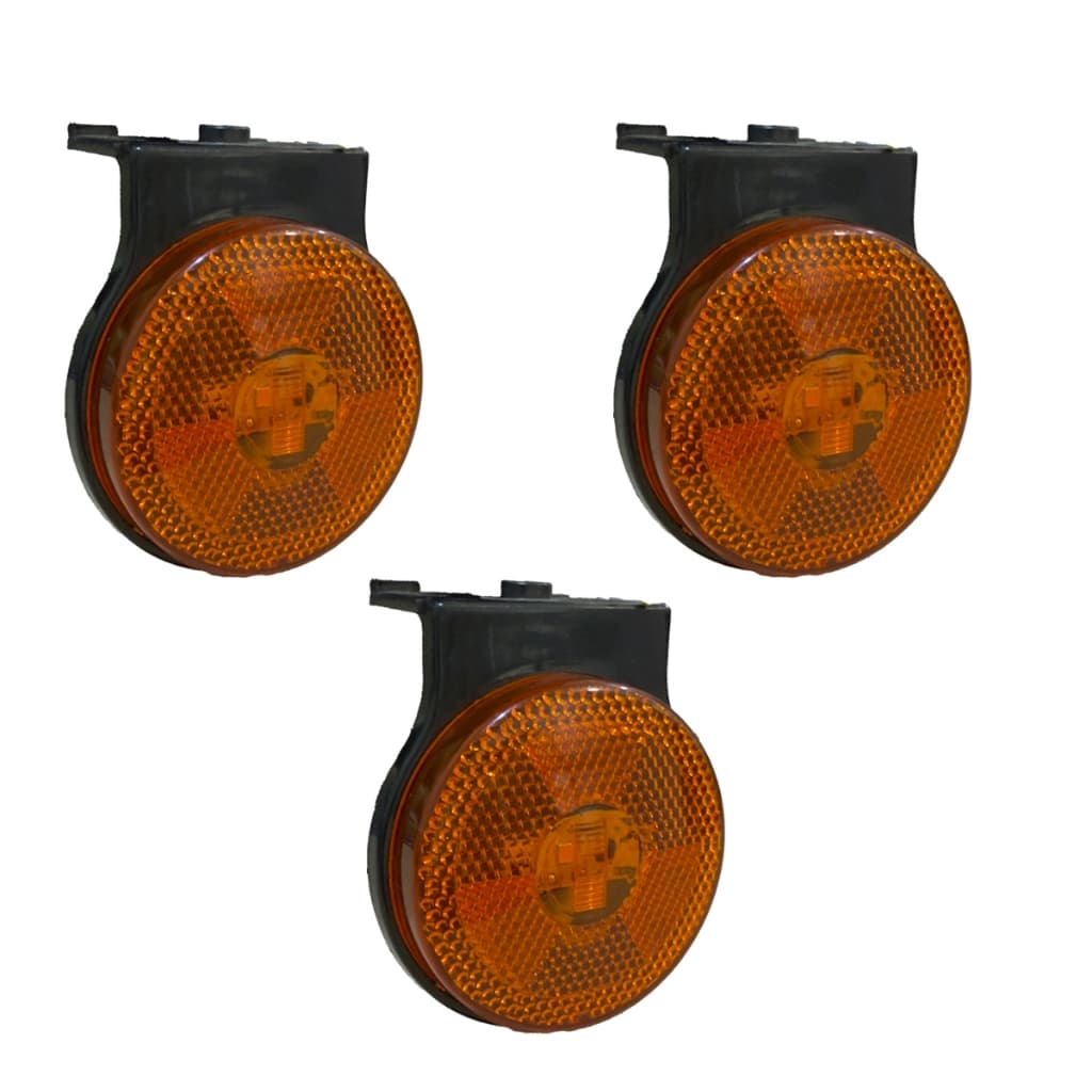 1/3 Lanternas Lateral LED Amarela Universal para Caminhão Carreta Reboque com Suporte