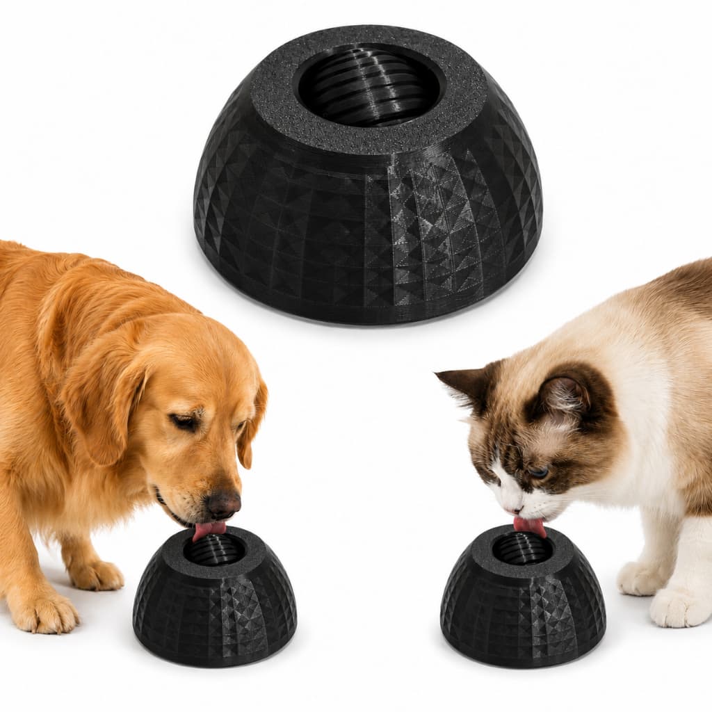 Lambedor Interativo com Bolinha Rotativa para Cães e Gatos