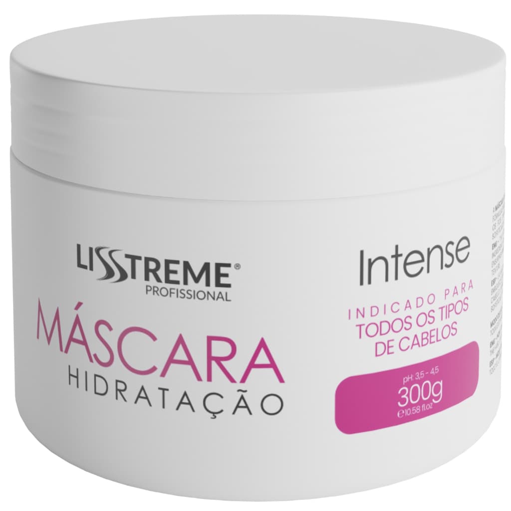 Mascara Hidratação LissTreme 300ml Com Glicerina Alta Performance Tratamento Capilar