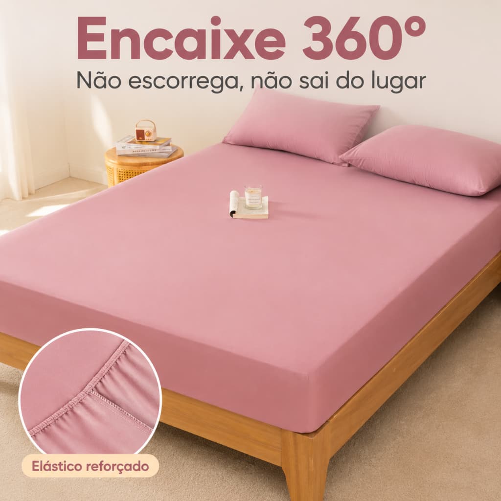Jogo De Cama 400 fios Micropercal Extra Macio Com Fronhas Alta qualidade Várias Cores