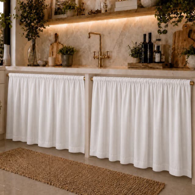 Cortina de Pia para Cozinha 1,50x0,80m – Passante Decorativa em Oxford