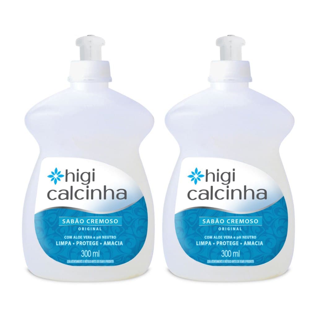 Combo Higi Calcinha Original Sabão Cremoso Para Lavar Roupas com PH Neutro, Aloe Vera e Branqueador Óptico