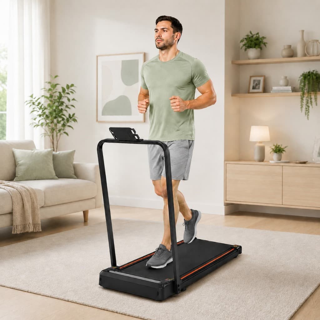 Esteira Inteligente Dobrável 100kg com Velocidade 1-10 km/h e Controle Remoto