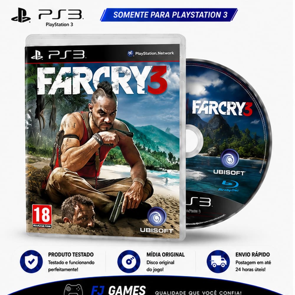 Jogo Far Cry 3 - Midia Fisica Original - Sony Ps3 Playstation 3