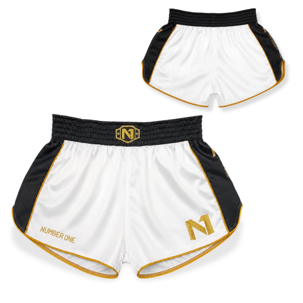 Shorts para Muay Thai / Kickboxing - N1 Fight Gear - Branco