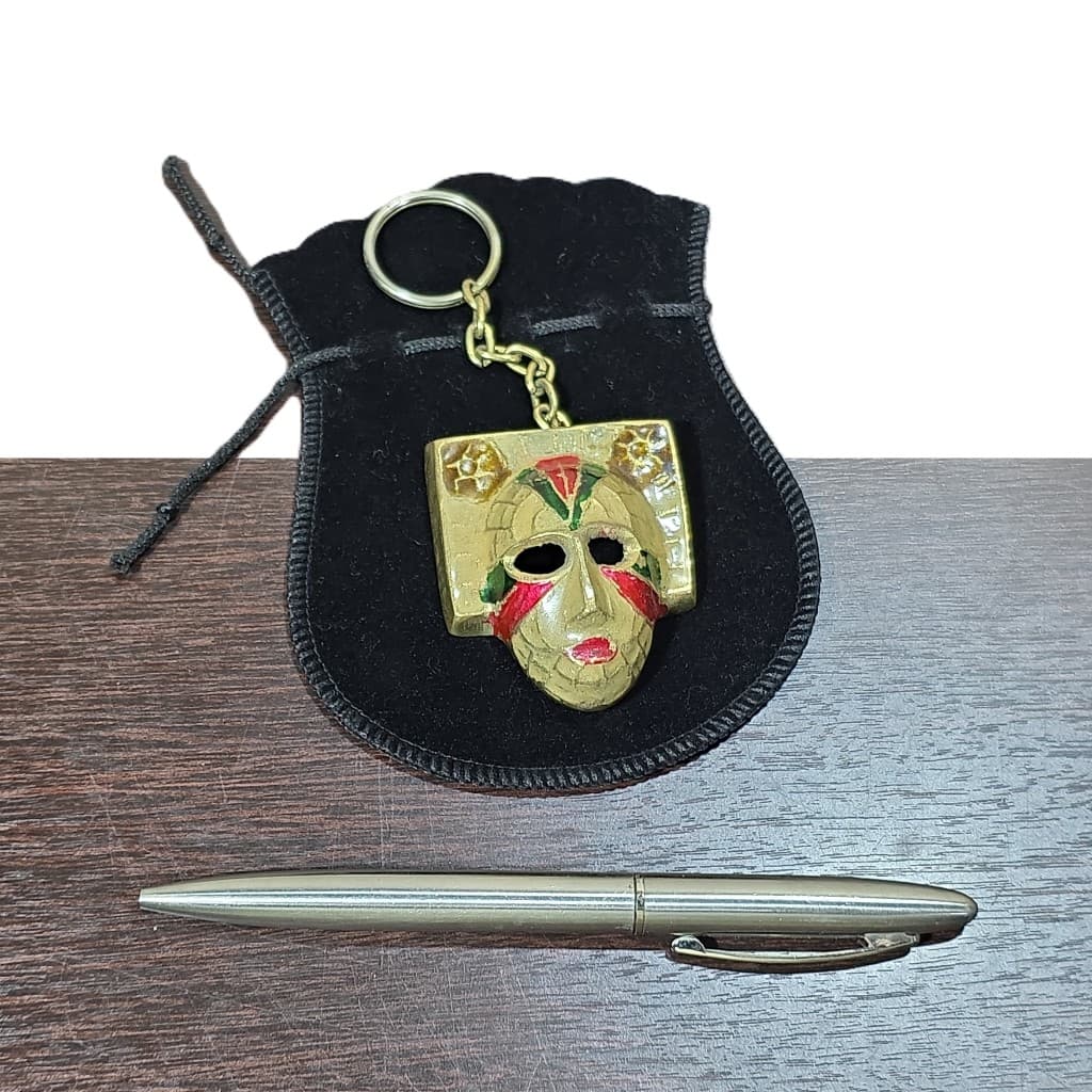 Chaveiro Bronze Cloisonne Antigui Colecionáv 5,5x4,5x2cm 56g