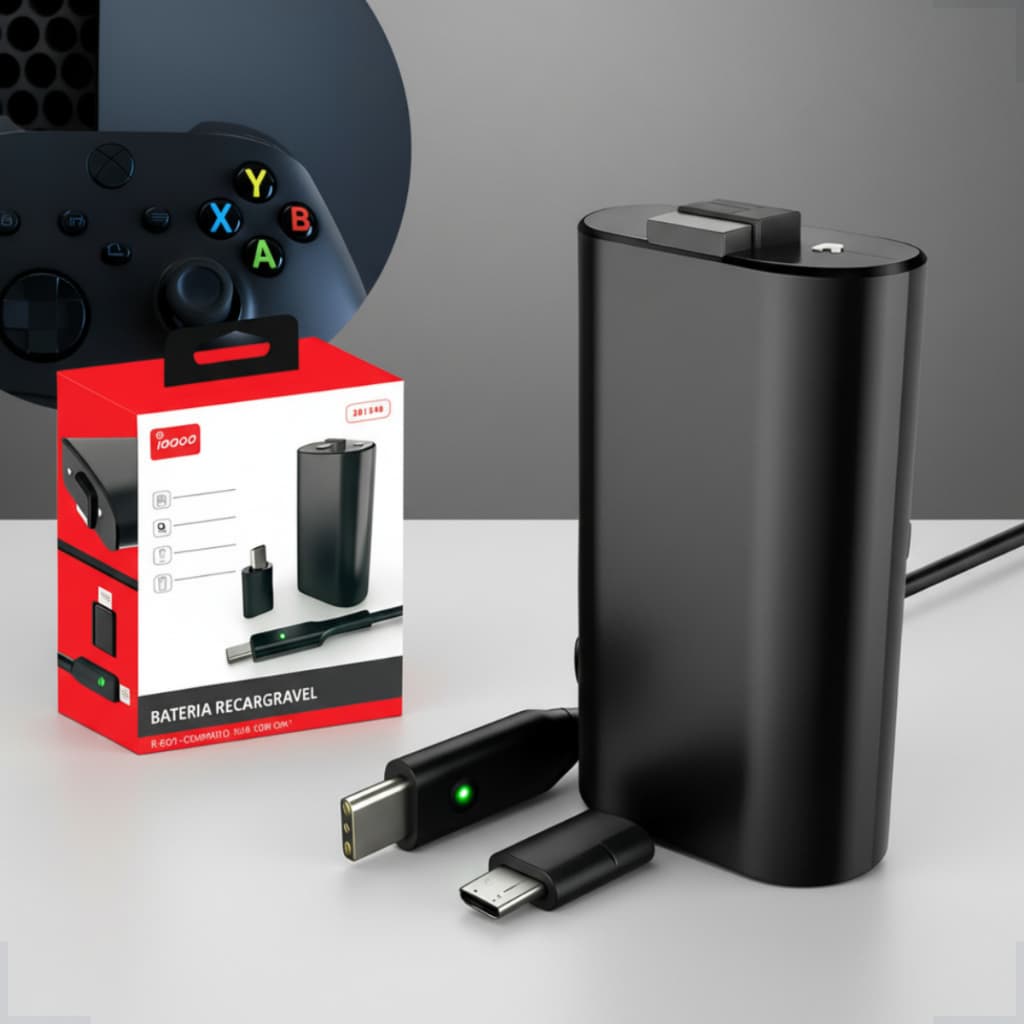 Bateria Recarregável Controle Xbox Series X S One One S One X 1200mAh