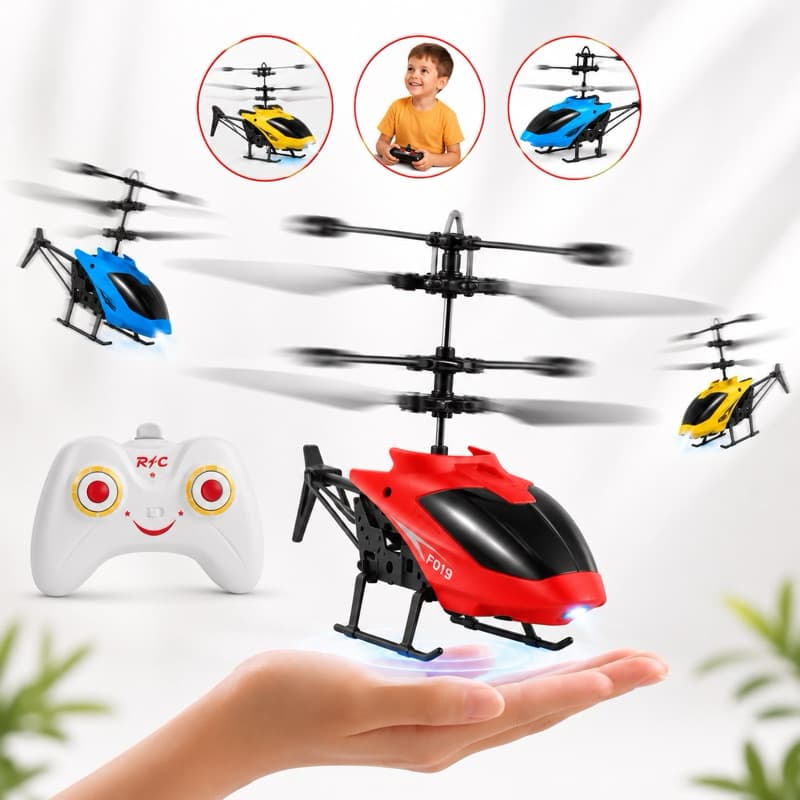 Helicóptero Voador Controle Remoto Sensor Recarregável Brinquedo