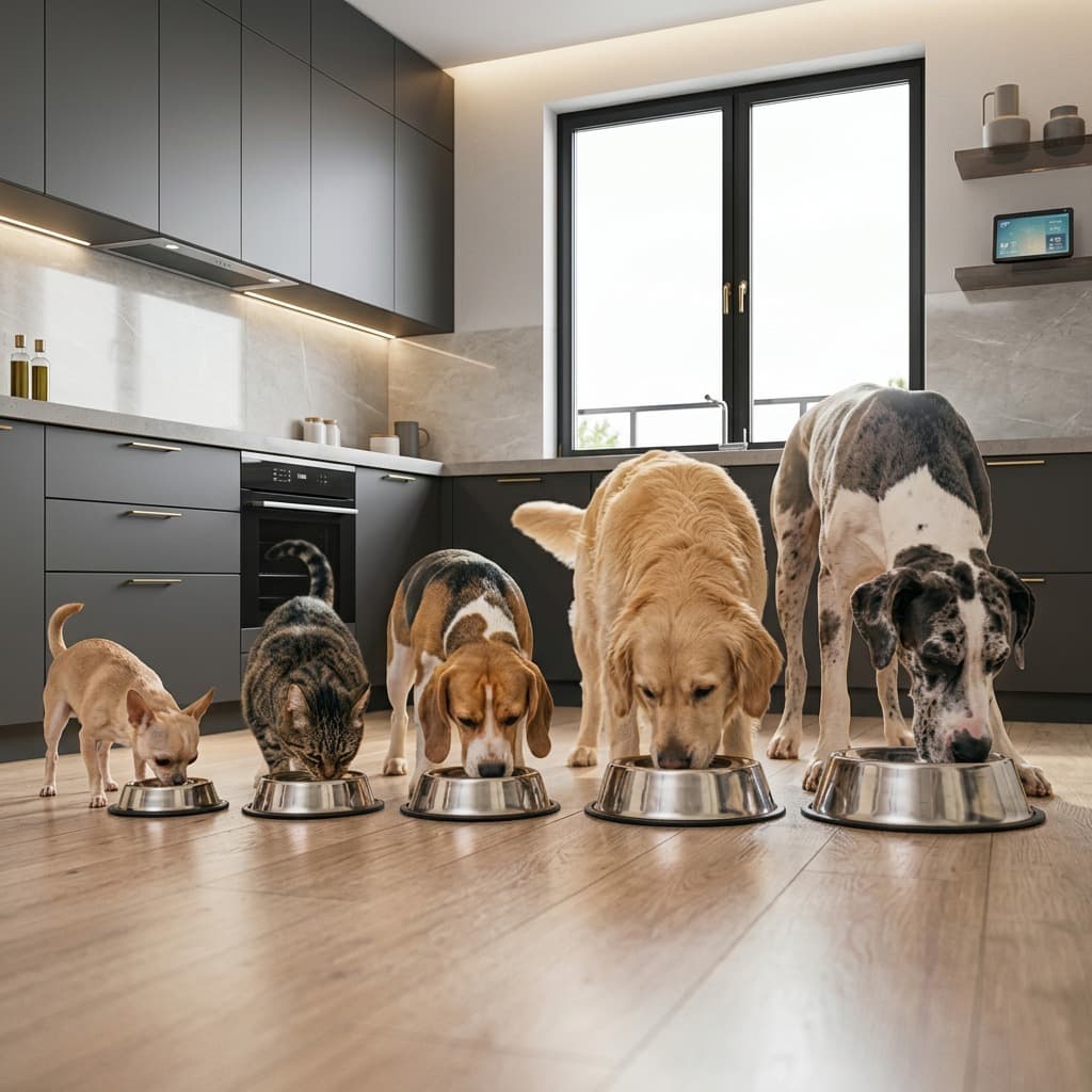 Comedouro e Bebedouro Inox Para Pet Cachorro Gato Tigela Aço Base Antiderrapante 150ml a 1400ml