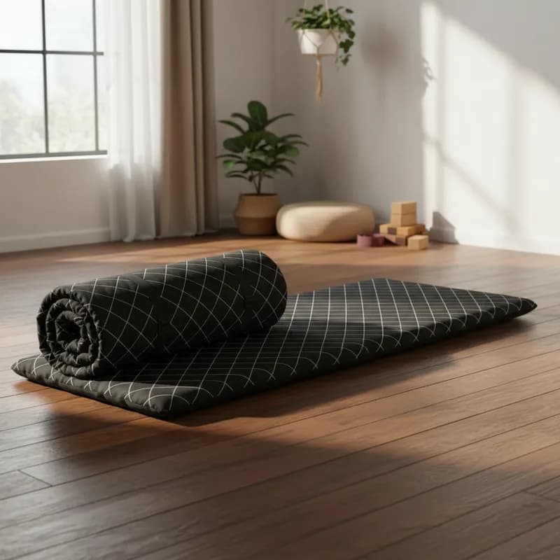 Colchonete Tecido Poliéster Solteiro 180x65x5 cm Camping Visitas e Viagens