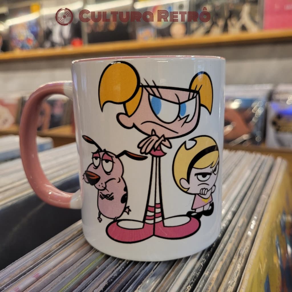 CANECA CARTOONS ROSADOS 350 ML PITICAS OFICIAL