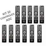 Kit 10 Controle Remoto Para TV AOC SMART TECLA NETFLIX