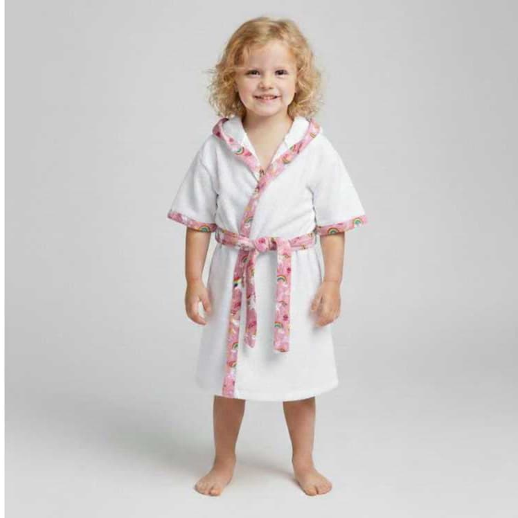 Roupão Felpudo Atoalhado Infantil Menina Menino Capuz Pós Banho, Praia , Natação