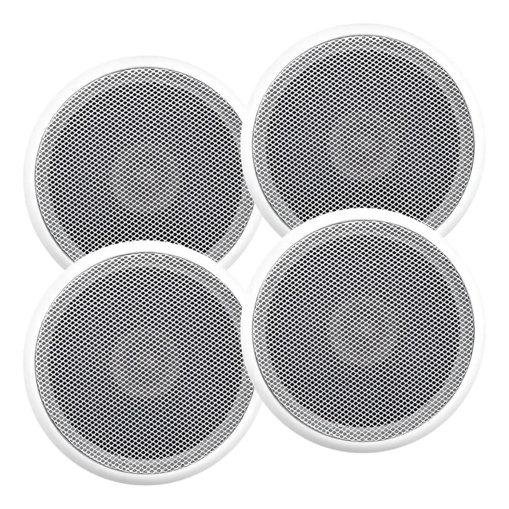 4 Caixas Som Arandela Embutir Teto Redonda 5 Polegadas Branca Som Ambiente 55W 8 Ohms