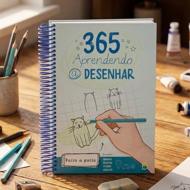 365 Aprendendo a Desenhar / Passo a Passo / Edição Premium / Espiral
